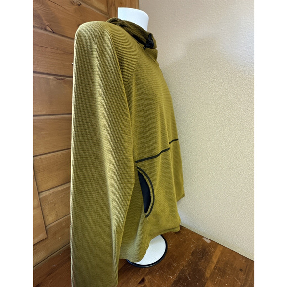 Melanzana Men's Large Micro Grid Fleece Hoodie Layer Ski Mountains Pockets Hike - Picture 5 of 8